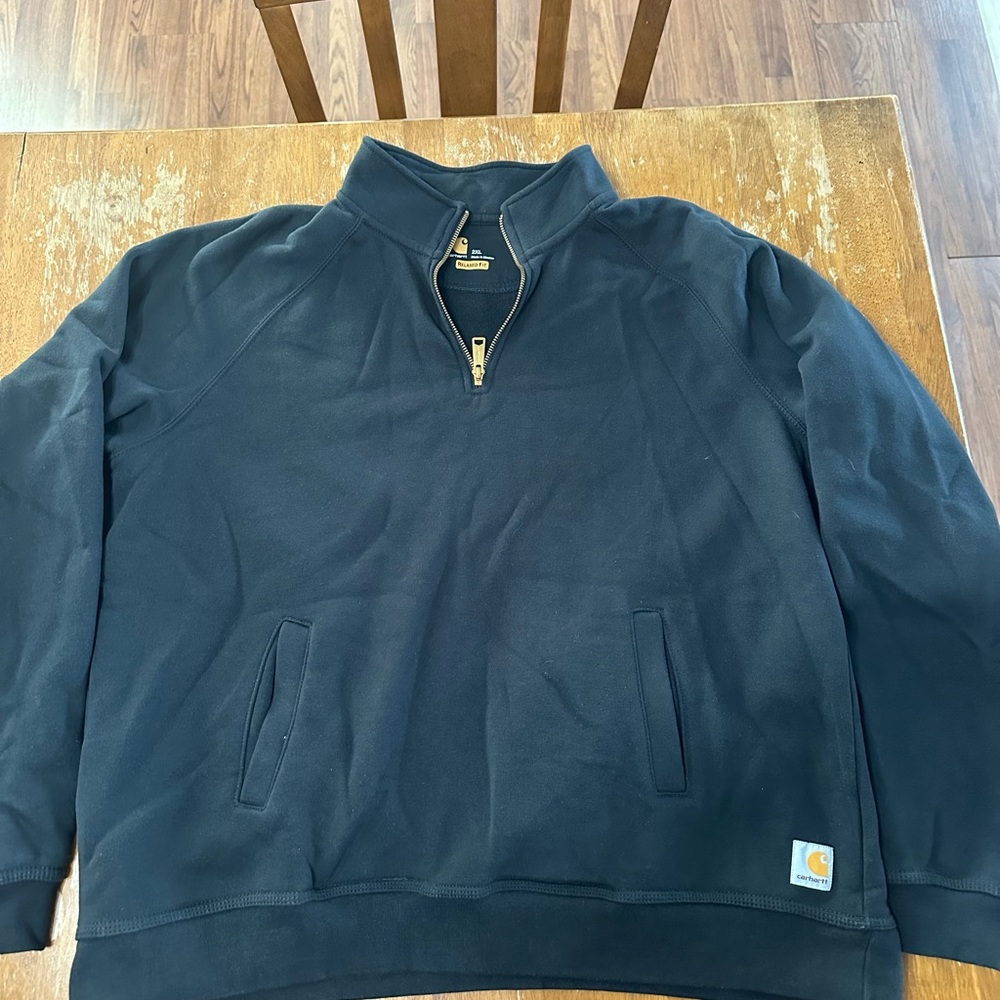 Carhartt Men's Navy Zip-Up Sweater